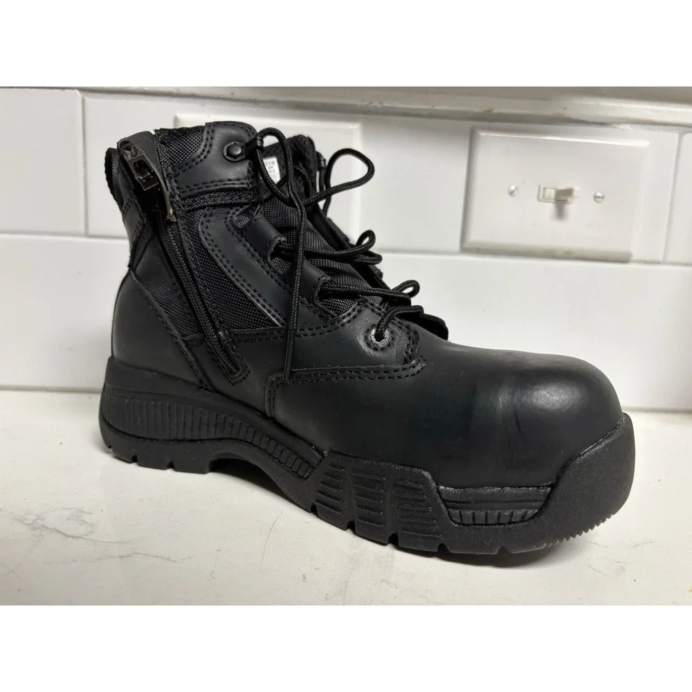Men's Timberland PRO 379 Waterproof Leather Boots Zip Anti Fatigue Soft Toe 4.5W